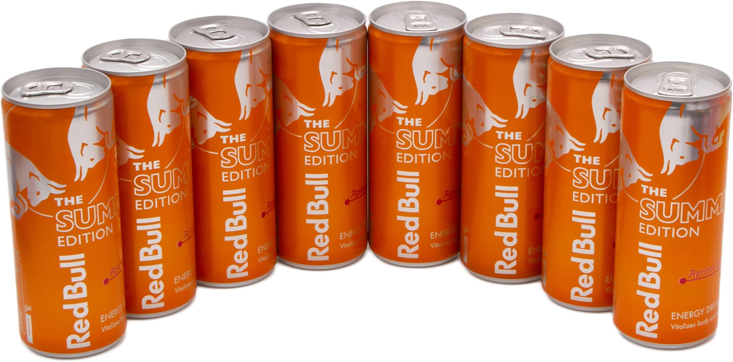 Summer Edition Apricot - Strawberry 8 x 250ml Cans of Energy Drink