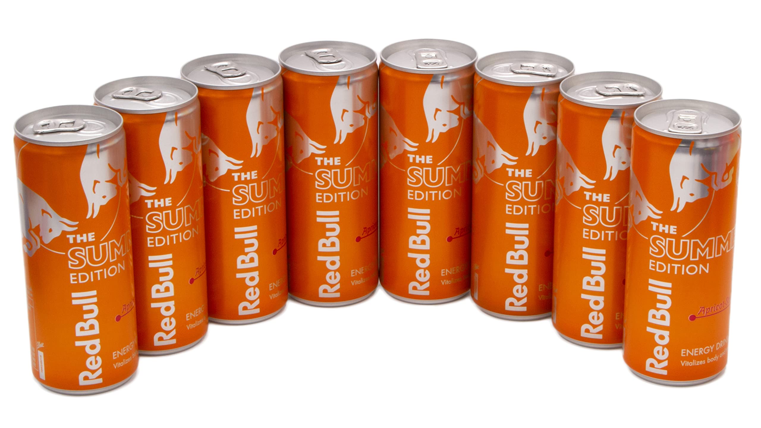 Red BullSummer Edition Apricot - Strawberry 8 x 250ml Cans of Energy Drink
