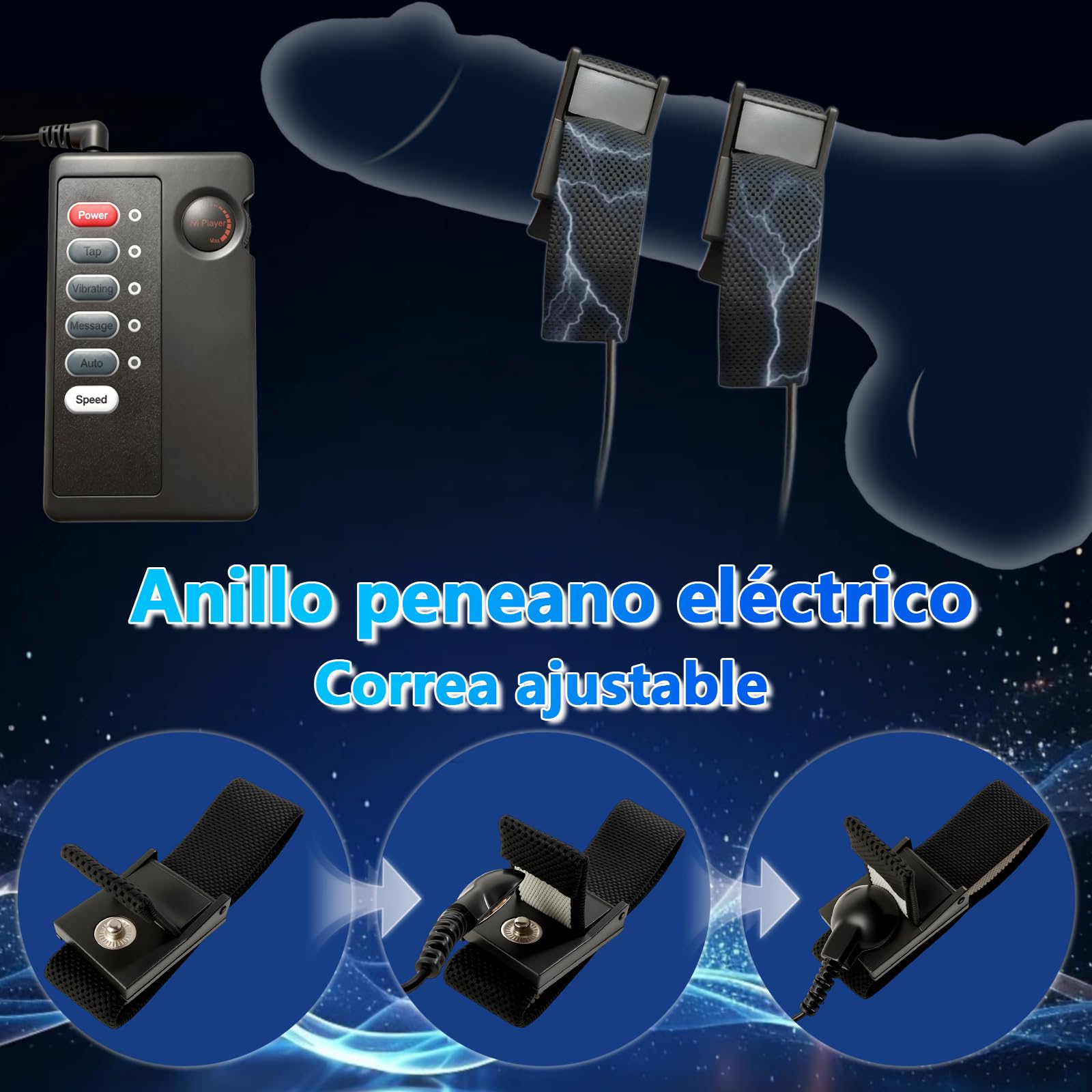 Electroshock Plug Anal Estimulador de Próstata Hombre Dilatador Anal Electroestimulación Butt Plug Silicona Estimulación Eléctrica Anillos de Pene con Anfitrión Mujeres Punto G Masajeador Bdsms