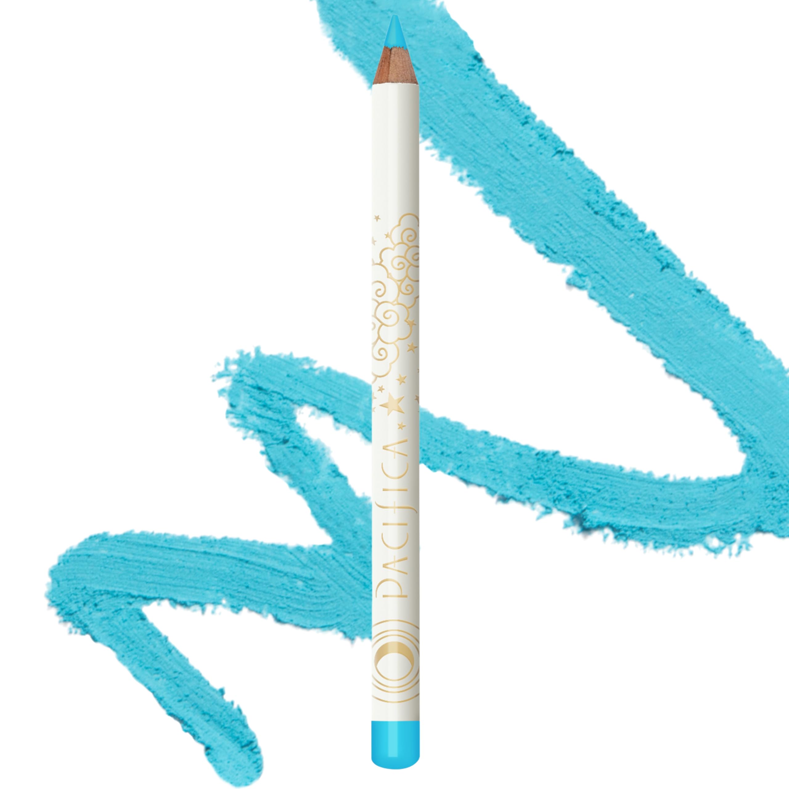 Pacifica Waterproof Eyeliner Pencil Pastel Ocean Blue Liner Longwear Smudge-Proof Eye Liner Eye Makeup Vegan Cruelty-Free Ophthalmologist Tested