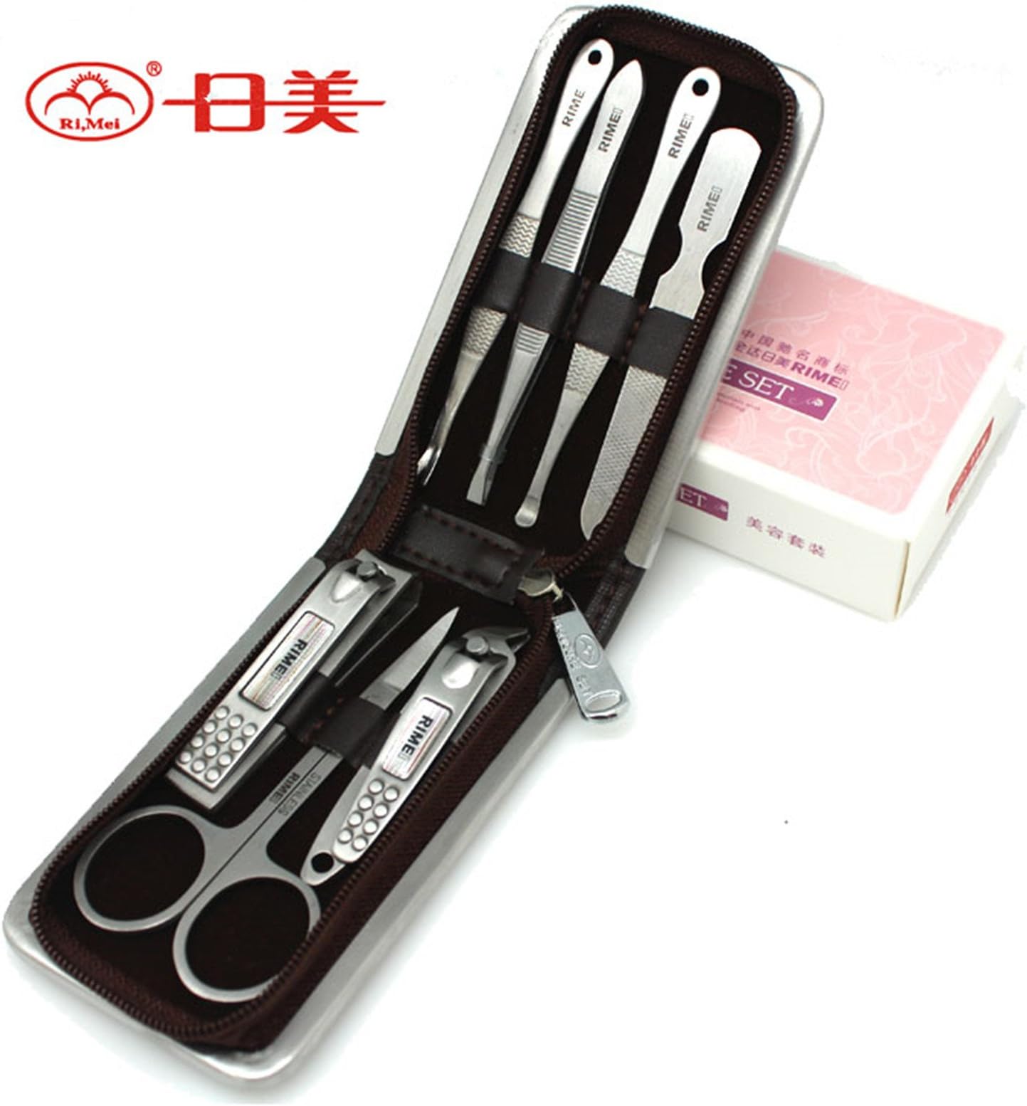 Healtheveryday 7pcs Travel MEN Nail Groom Tool Cutter Cuticle Clipper Pedicure Manicure Kit Gift Set RM77019