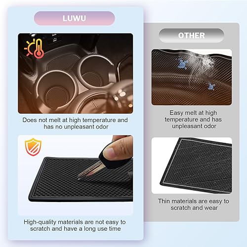 Miniatura 5 de Alfombrillas para consola central Mini Cooper F56 2025 2024 2015-2025 Mini Cooper F56 insertos para portavasos Mini Cooper para ranura de puerta,