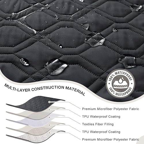 Miniatura 5 de VANSOFY Fundas Extra Grandes para Sofás Reclinables Seccionales, Fundas para Sofá Impermeables de 5 Piezas para Sofá Seccional en Forma de L, Funda