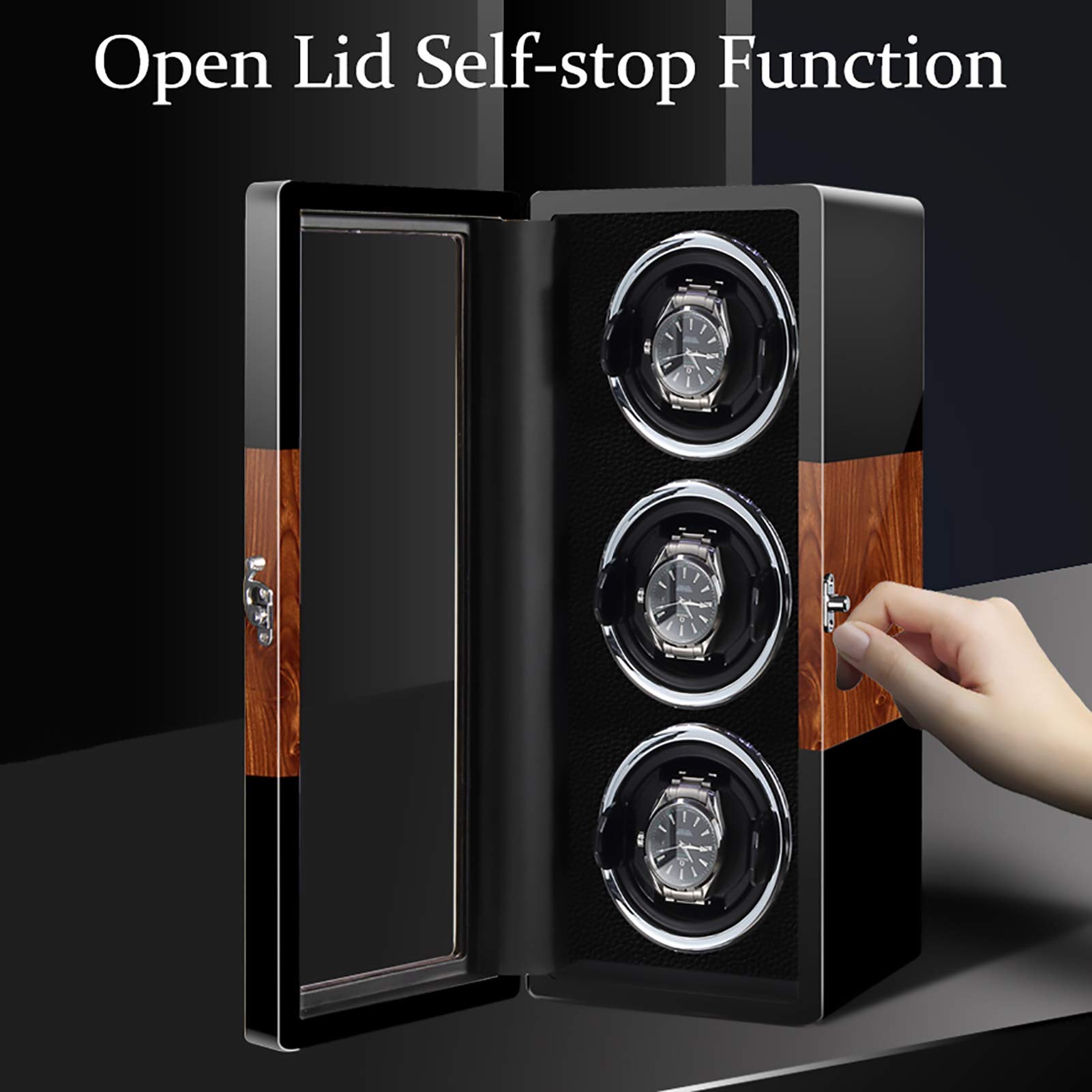 Spinner - Scatola carica orologi – Smart Vertical Watch Winding Box Automatico Meccanico Shaker Motore Silenzioso Rotante Orologio Dispositivo Unico 5 Rotazione Mod, A-4