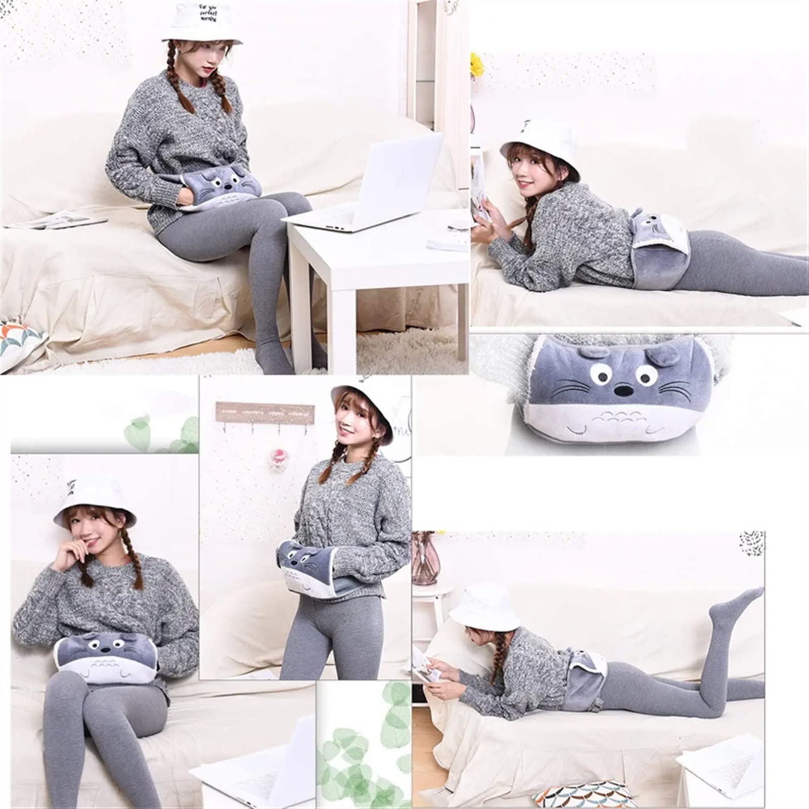 DieffematicRSD Bolsa Agua Caliente Botella de Agua Caliente con Funda Suave para la Cintura, Bolsa de Agua Caliente, Alivio del Dolor para el Cuello, Espalda, Hombros y piernas, Cintura cálida