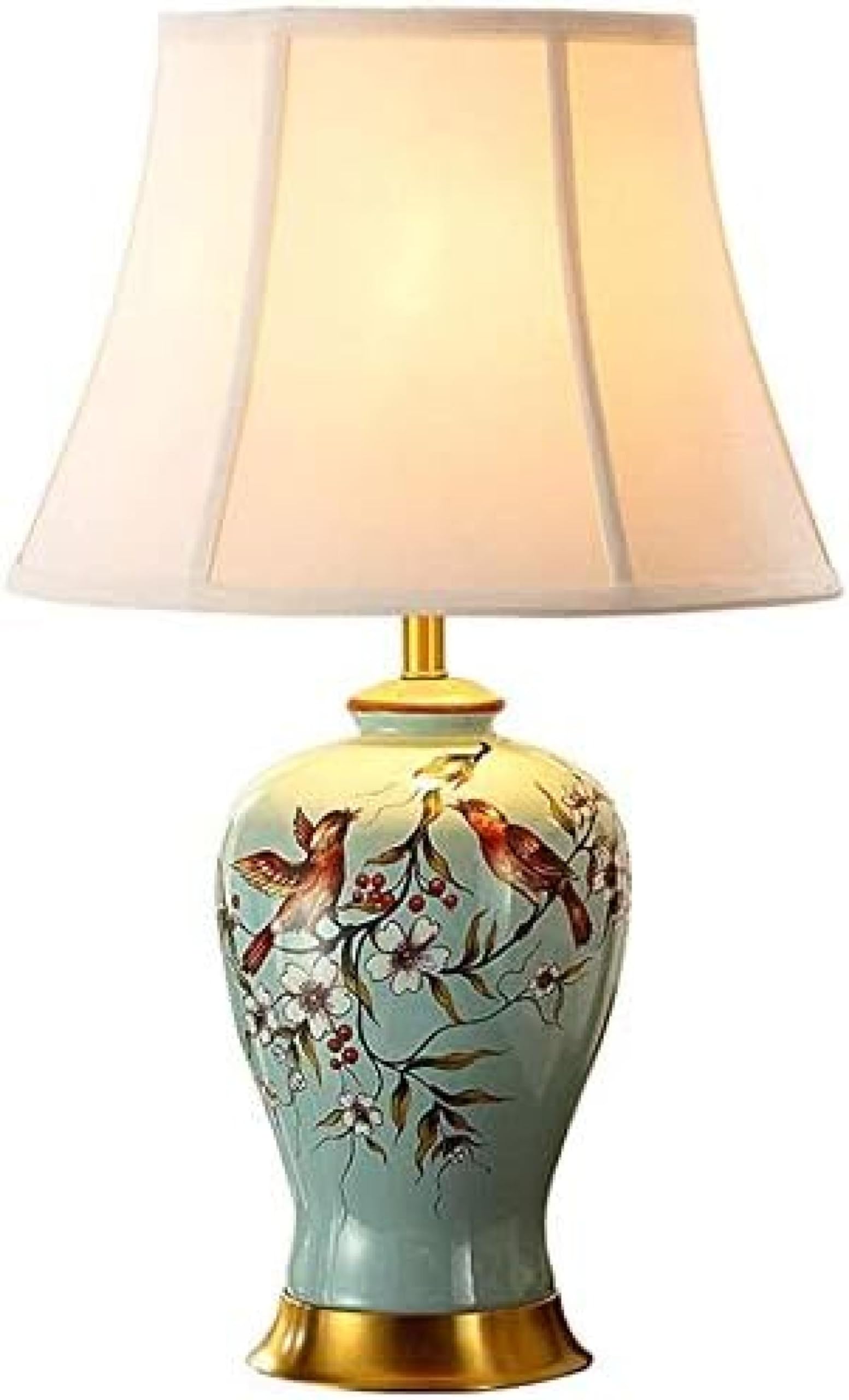 SGKOMN Ceraable Lamp Bedroom Bedside Lamp New Chinese Oriental Table Lamp Creative Decoration Table Lamp Living Room E-C