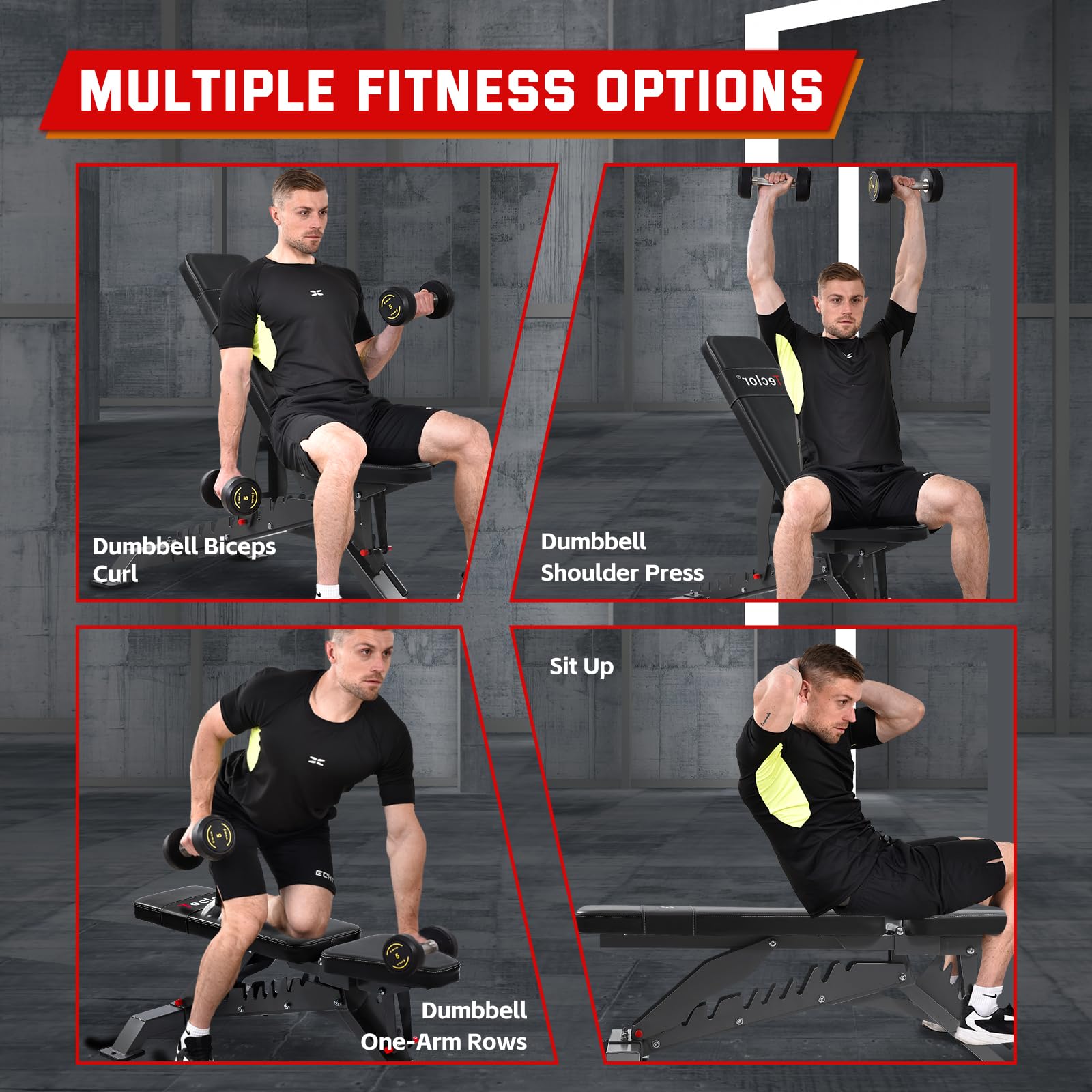 Adjustable Weight Bench With 1400lb Capacity For Home Gym Heavy