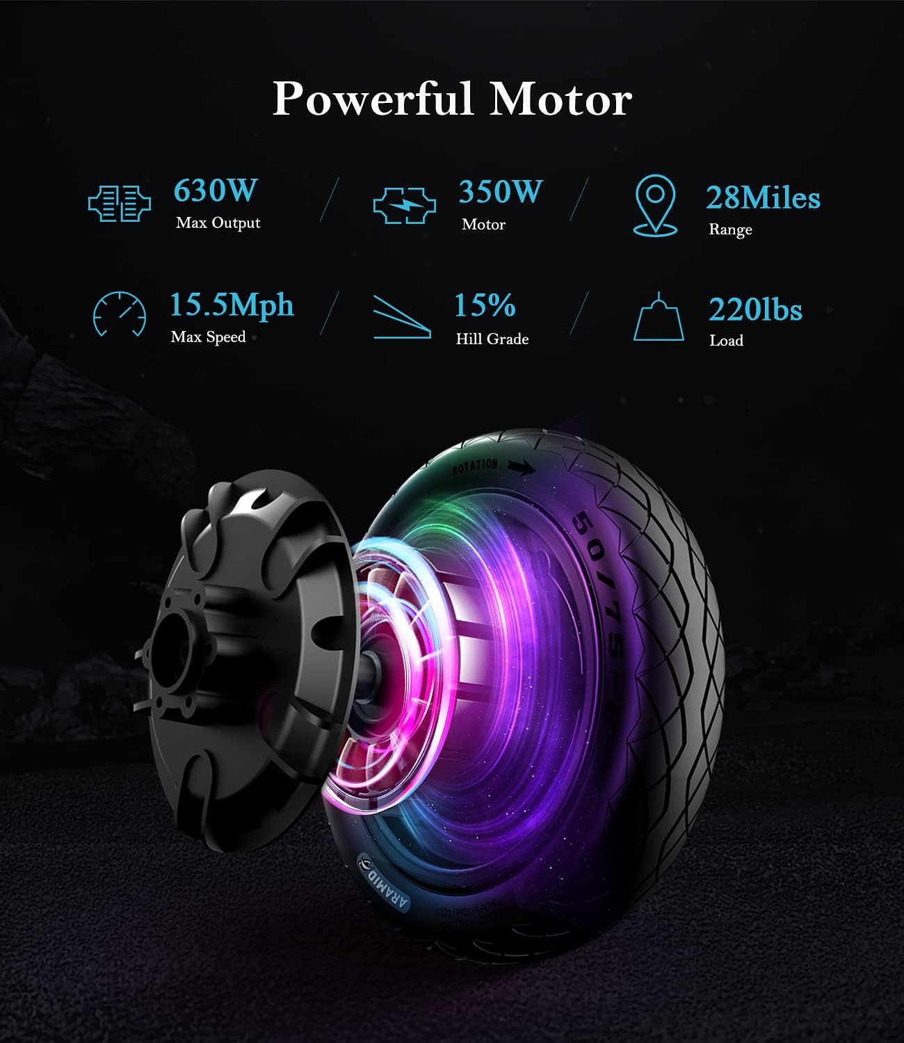 Electric Scooter - Max 17/18.6/28mile Range, 8.5"/9"/10" Pneumatic Tire, 15.5MPH, 350W Motor, 220lbs, Foldable Escooter for Adult