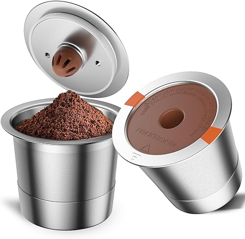 K Cup - Cápsulas de café reutilizables, universales de acero inoxidable, reutilizables, K Cups compatibles con cafeteras Keurig 1.0 y 2.0, cafeteras