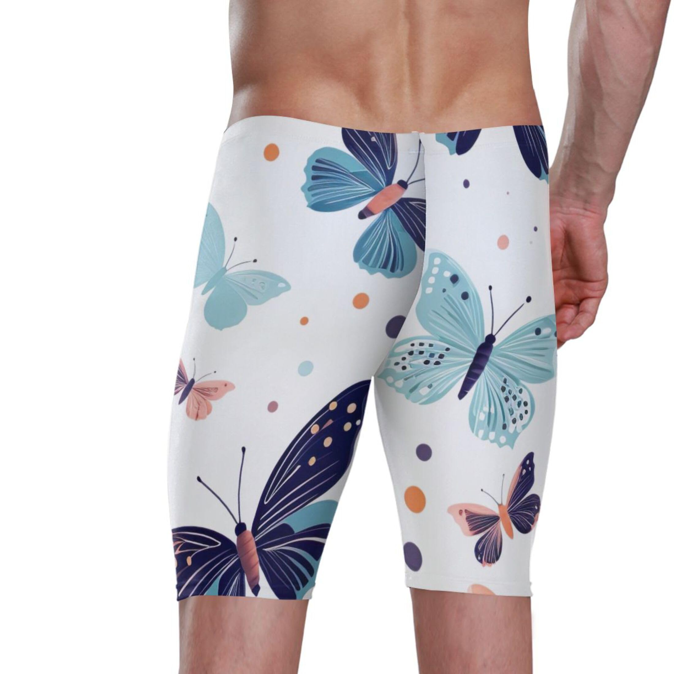 Color Butterfly Men's Swimsuit Swim Jammers L B0401648