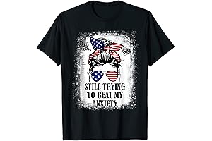 Bleached Messy Bun Still Trying To Beat My Anxiety T-Shirt