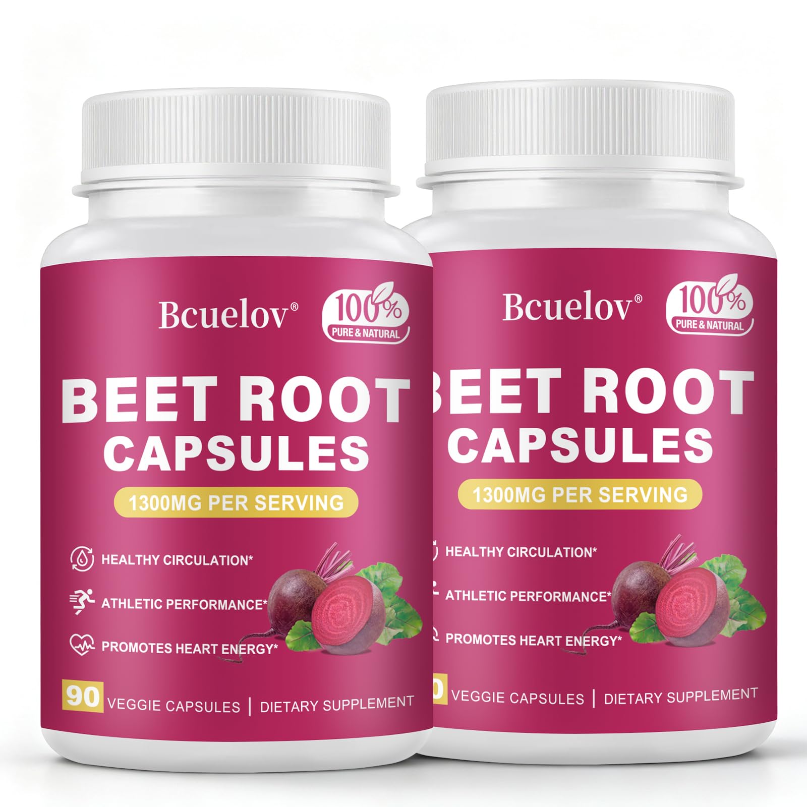Beet Root Capsules | 1300mg Pure Beetroot Powder Capsules – Supports Blood Pressure, Natural Energy & Endurance - 90 Capsules, 45 Days Supply — Amazon image 9