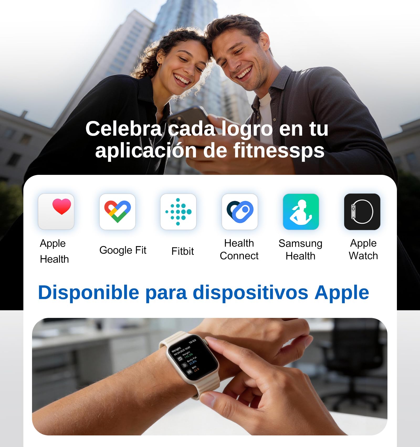 GE Inteligente Bascula de Baño, 8 Electrodos Bascula Grasa Corporal y Muscular IMC 50 Mediciones de Composición Corporal 180 kg Alta Precisión Peso Digital con App Negro