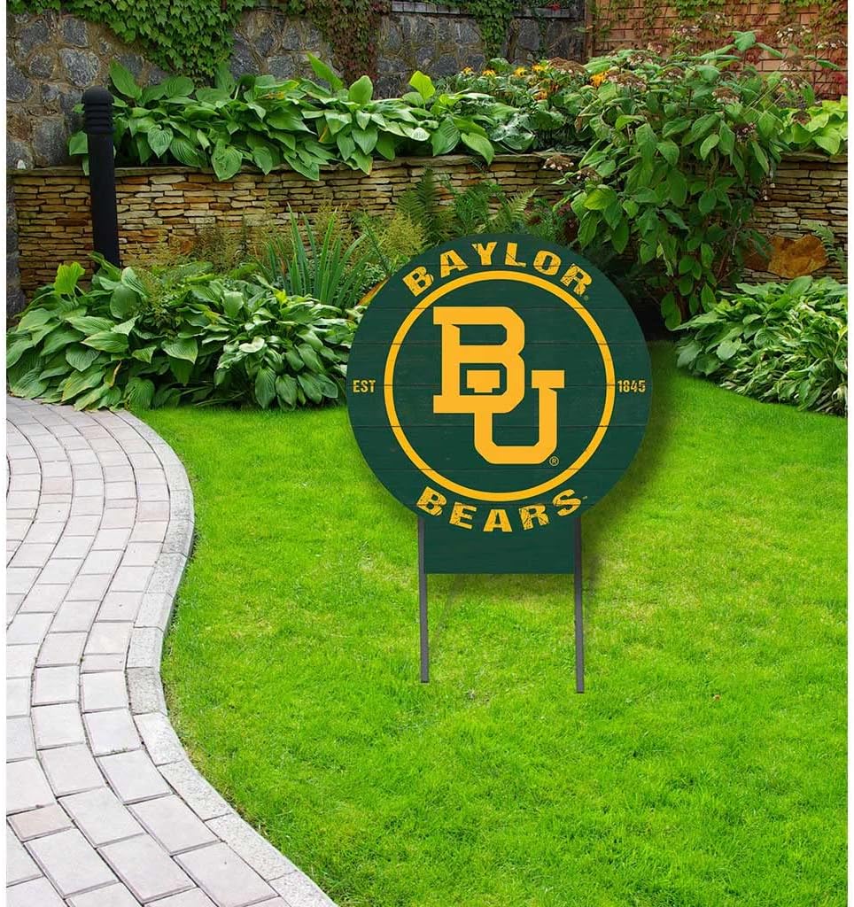 KH Sports Fan Baylor Bears 20"x20" Circle Logo Lawn Sign, One Size, Team Color