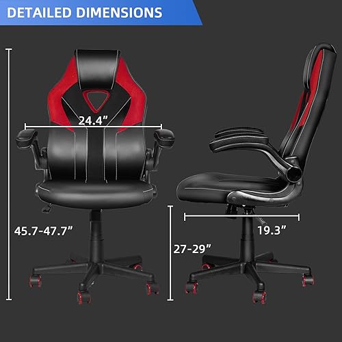 Miniatura 3 de Toszn DT530 - Silla de juegos para computadora con reposabrazos abatibles sillas de videojuegos con altura ajustable silla de oficina ejecutiva de
