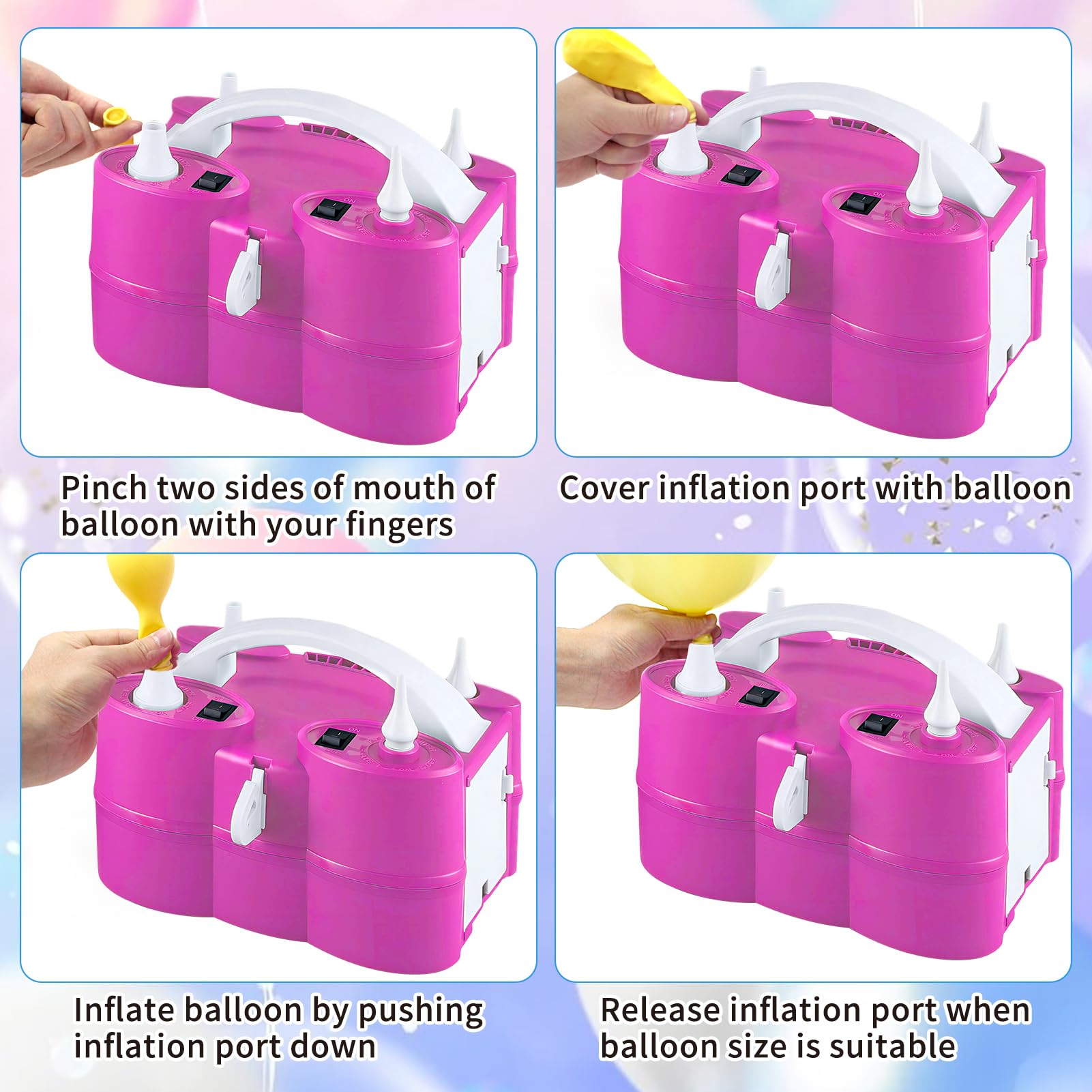 Snapklik.com : Electric Balloon Pump, Air Inflate/Deflate Pump, Double ...