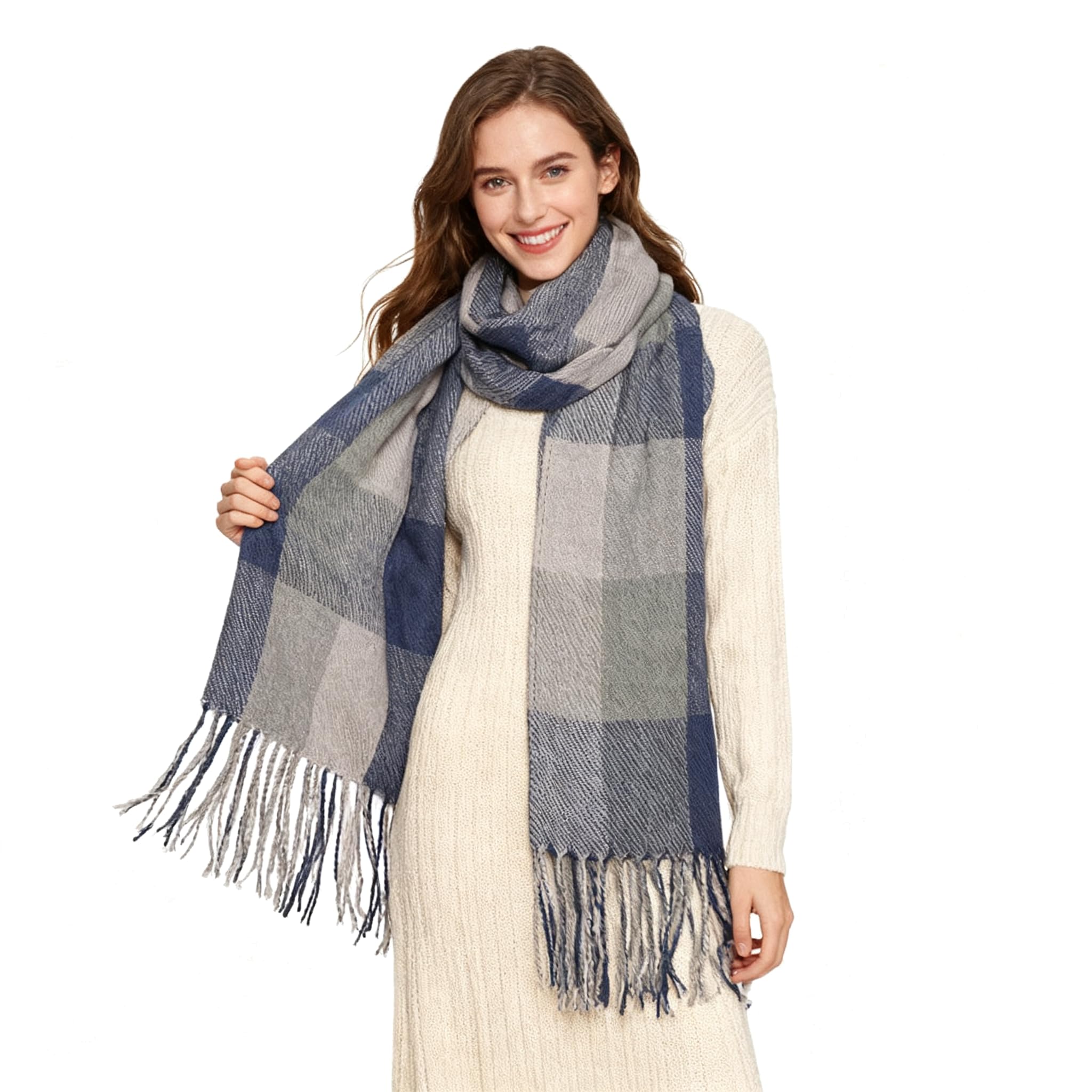 Miss Lulu Ladies Scarves Winter Warm Tartan Shawls Cashmere Feel Wraps for Women