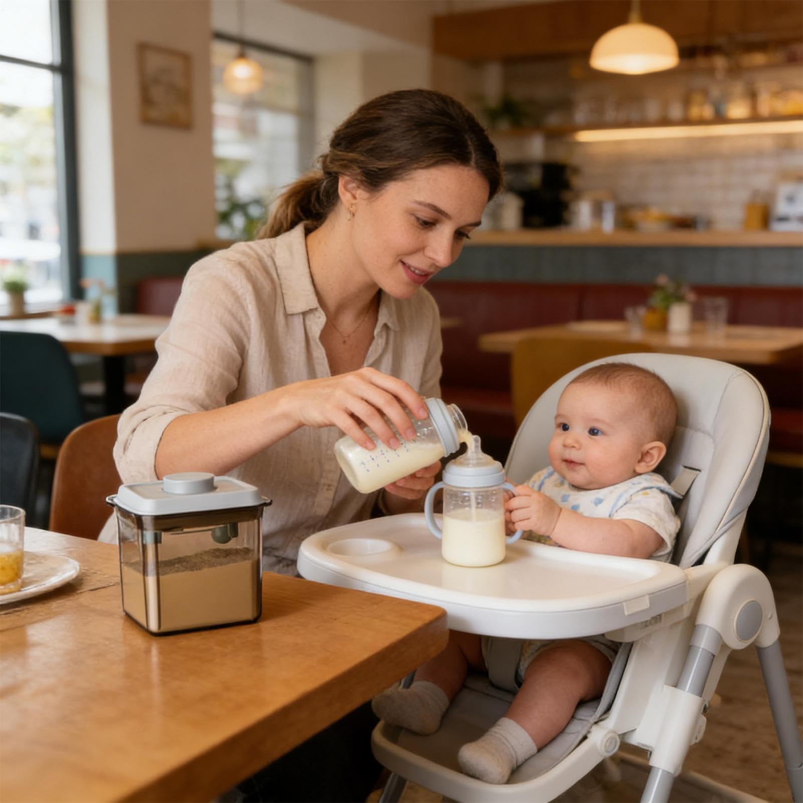 Contenitore Portatile Per Latte In Polvere Contenitore 1700ml A Tenuta | Porta Latte In Polvere Con Misurino Per Casa Cucina Dispensa Asilo