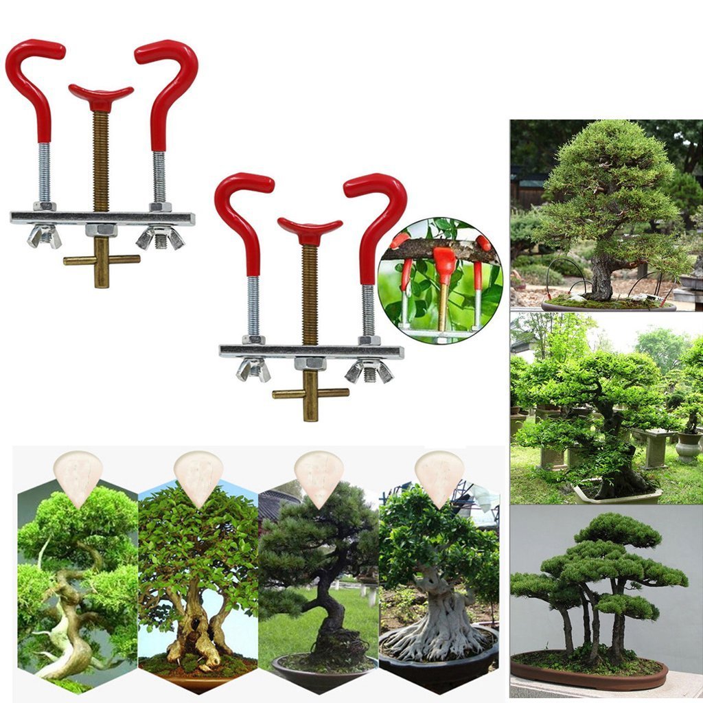1 paire jardinage Bonsai Outil en acier carbone Lot de kit en forme de Creative Arbre Outil de cintrage Branche Bender Modérateur d'élagage Lot