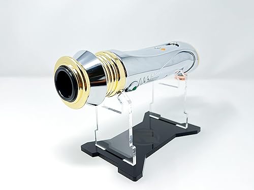 Miniatura 6 de Galaxy's Edge Star Wars Darth Sidious Palpatine Legacy - Paquete de empuñadura de sable láser con soporte grabado personalizado