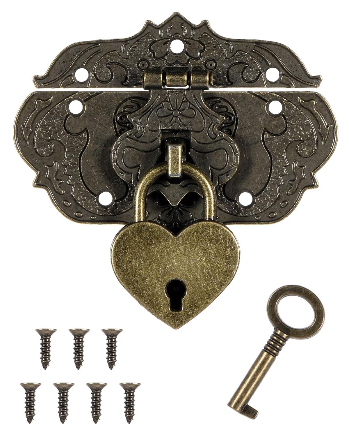 1 pcs Chiusure antiche vintage, design in ferro bronzo, chiusure per mobili, Lucchetti per scatole di legno, lucchetti per scatole, accessori per scatole di legno