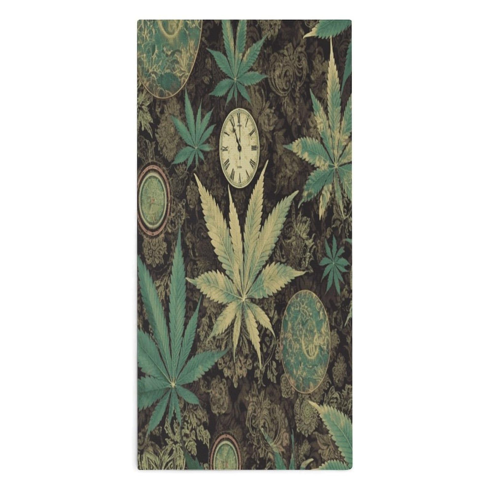Btcowzrv Style A Puff In Time Weed Marijuana Bath Towel Beach Towels Shower Towel