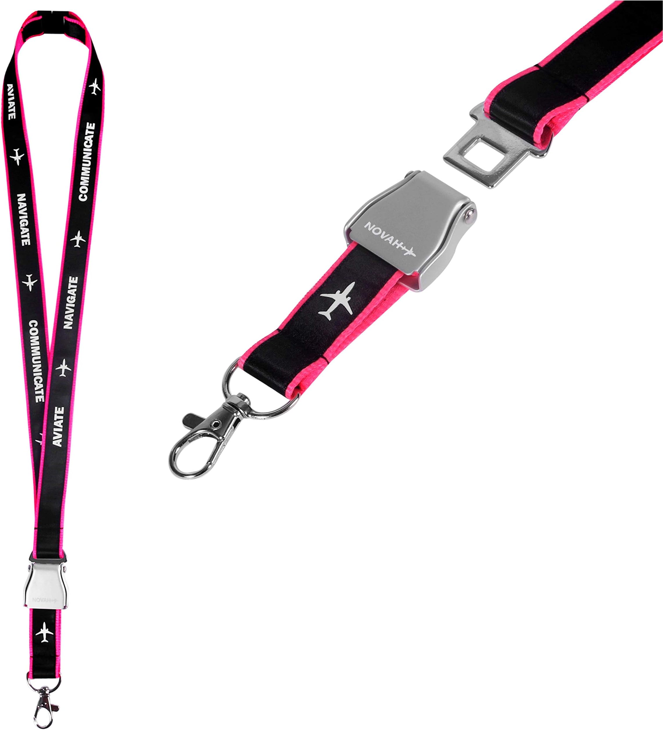 Pilot Lanyard Aviate-Navigate-Communicate (Pink)