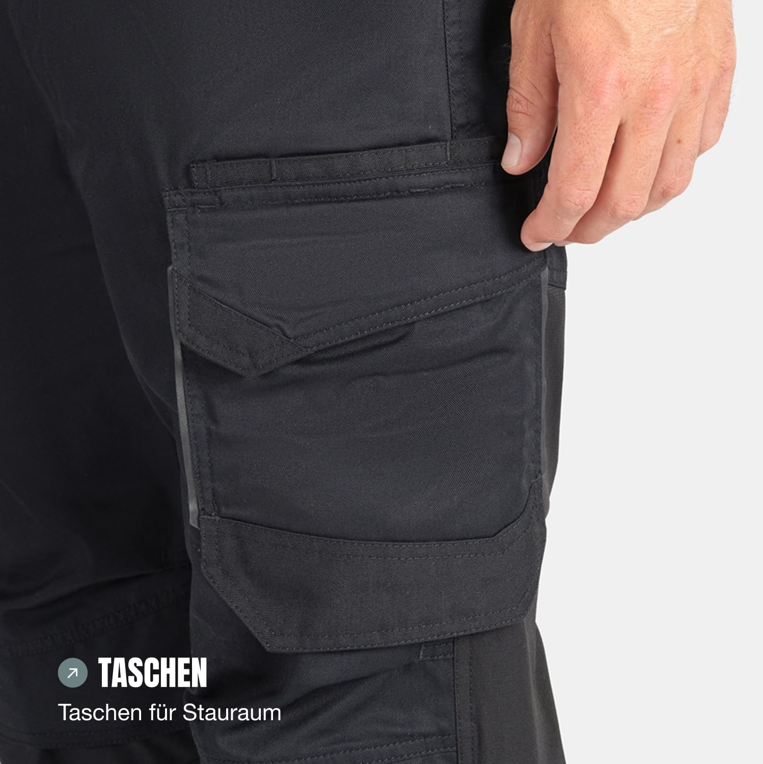 Faze.One Glaston 4K Arbeitshose für Herren | Stretch-Arbeitshose mit Kniepolstern | Robuste Workwear für Profis | Baumwoll-Polyester-Gewebe mit 4-Wege-Stretch-Paneelen
