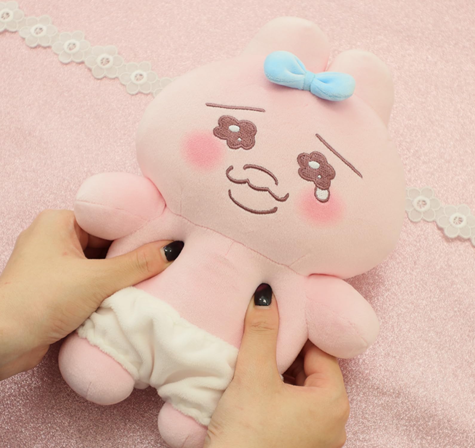 Amazon.co.jp: おぱん うさぎ 公式 ましゅもち ぬいぐるみ (おてのり 