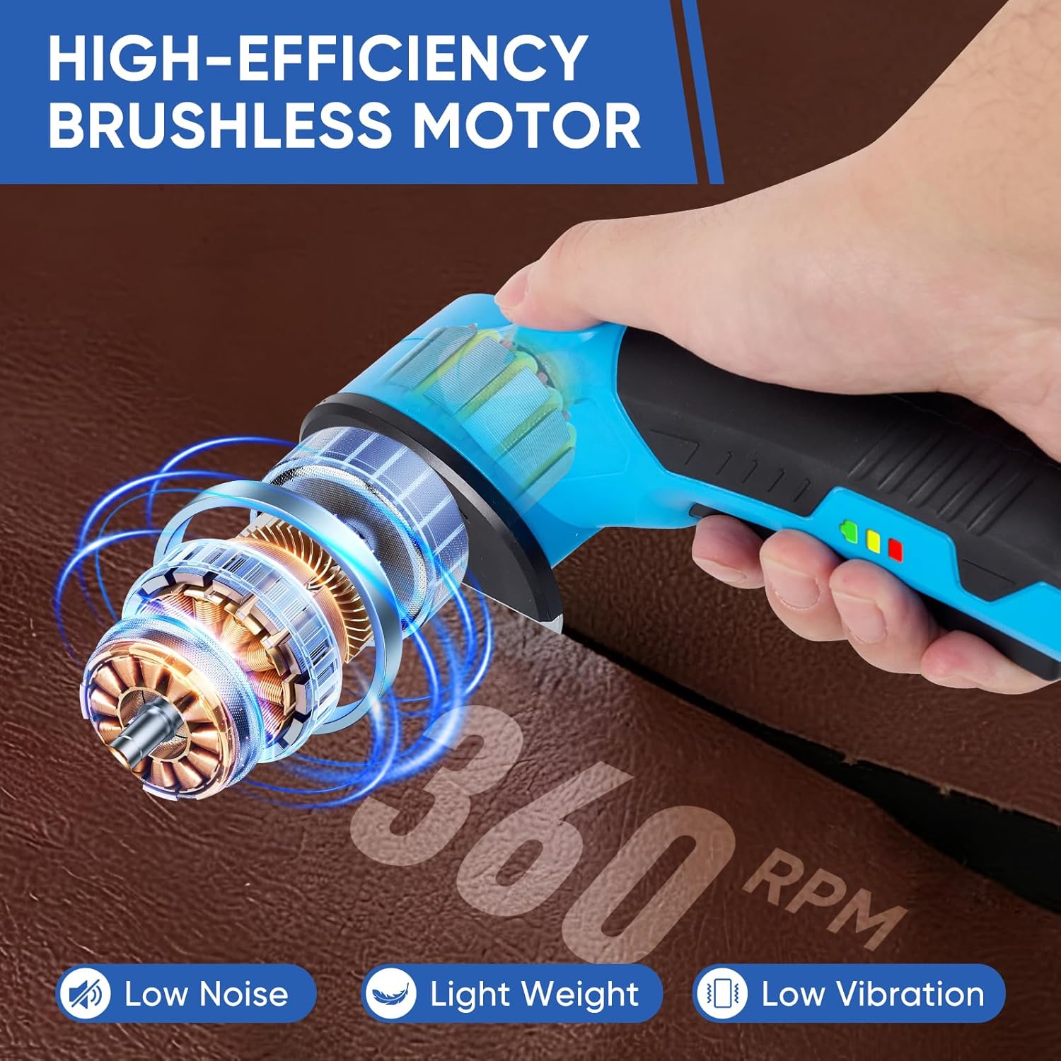 Upgraded Cordless Electric Scissors, Cardboard Cutter Electric 4.2V 360RPM 2000mAh, Rechargeable Electric Scissors for Cardboard,For Thin Cardboard Box Carpet Leather,Paper,Fabric,Carpet,Plastic