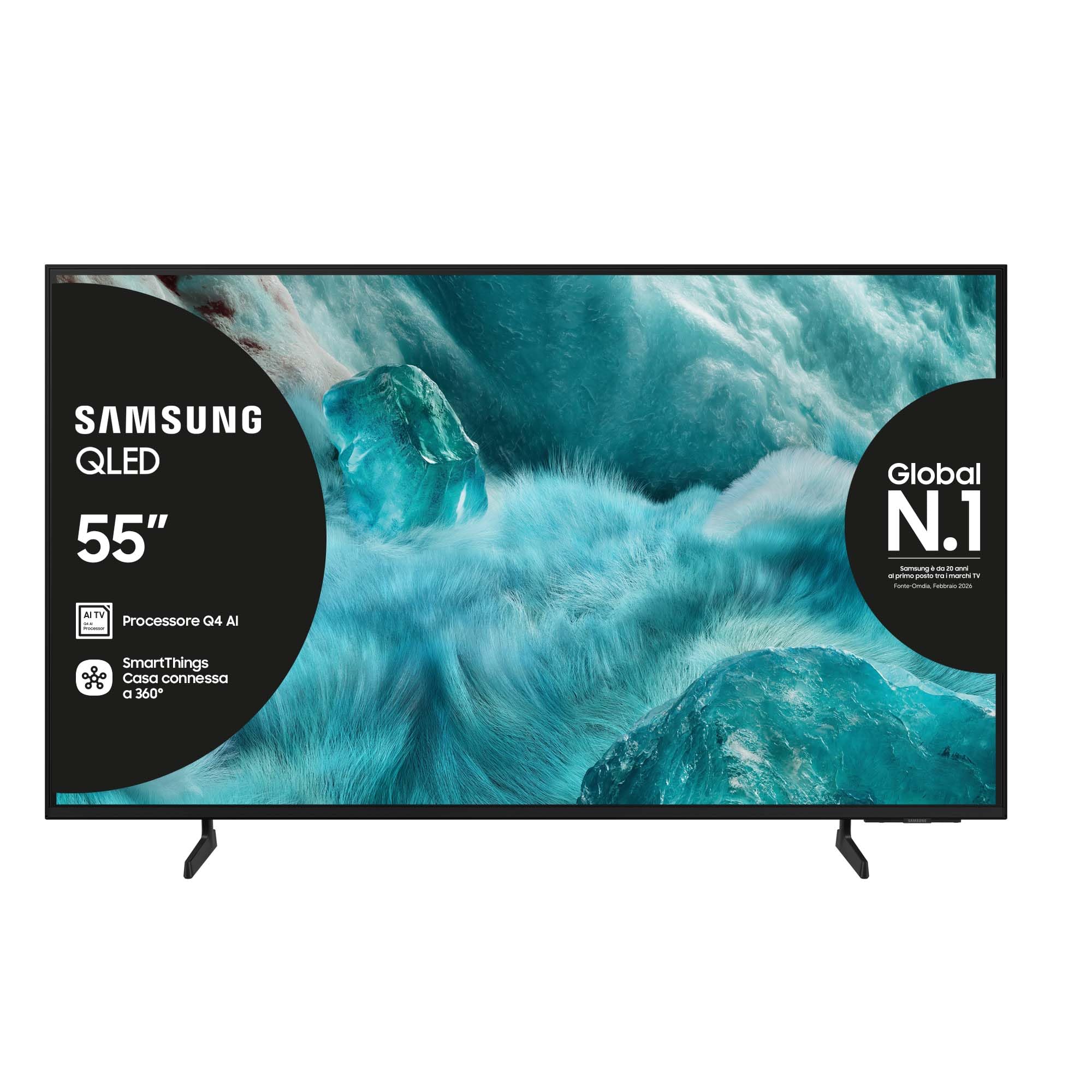 schermo televisivo qled 4k samsung grande agliota