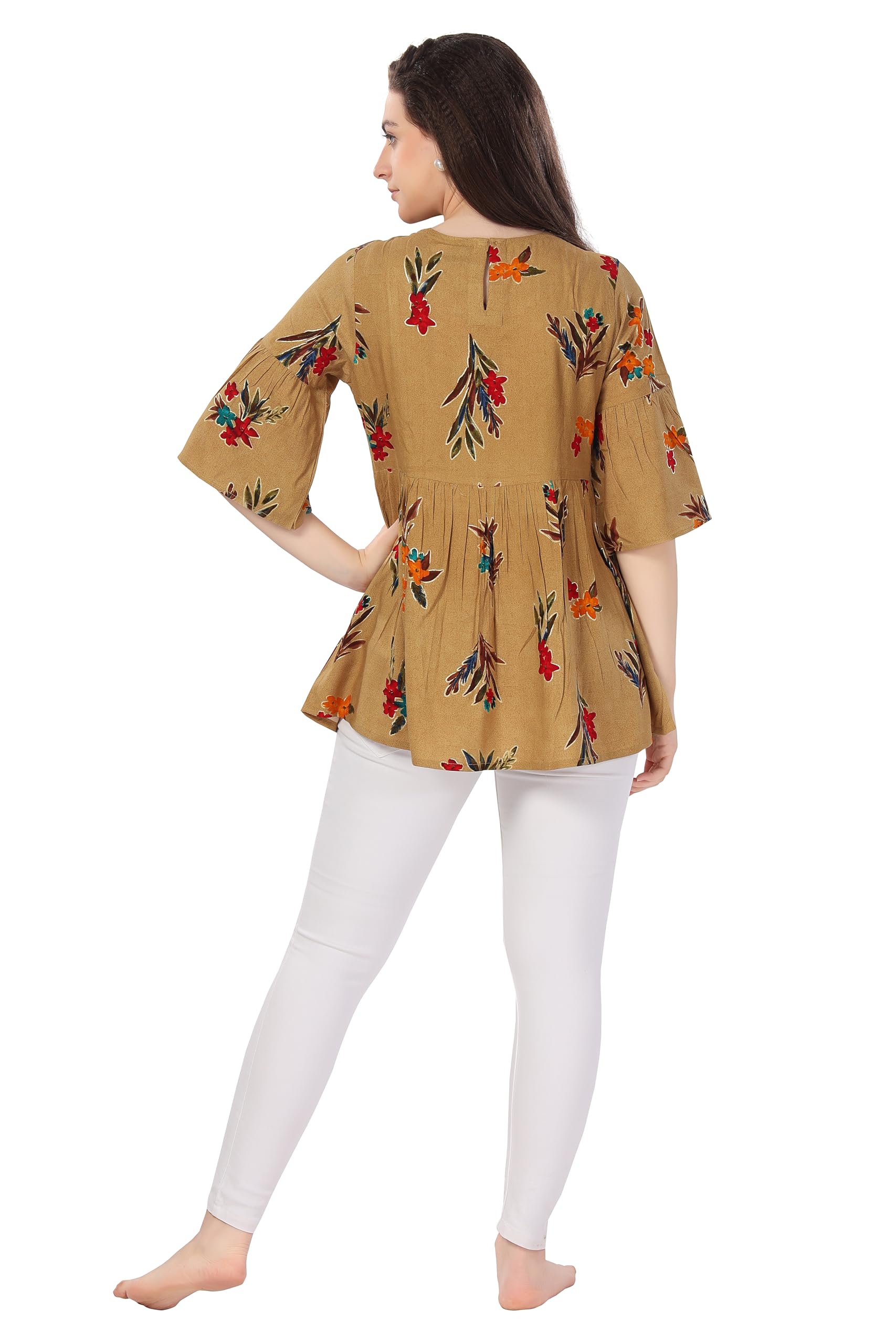 AV2 Printed Women Maternity Feeding Top(8066CXXL_BeigeXXL) Beige - Image 2 thumbnail