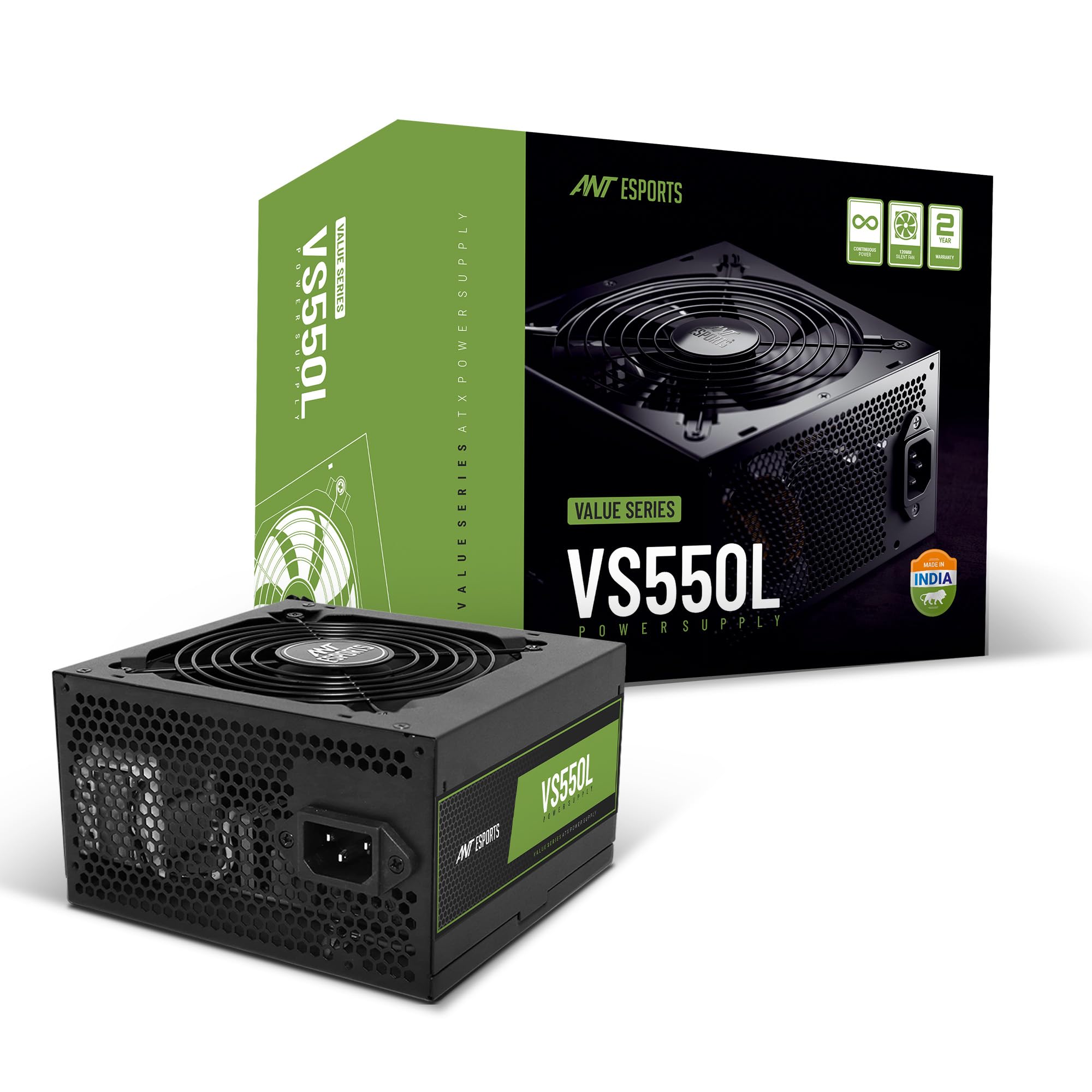 Ant Esports VS550L Non Modular High Efficiency Gaming Power Supply/PSU with 120mm Hydraulic Low-Noise Fan for Efficient Heat Dissipation-picture-30