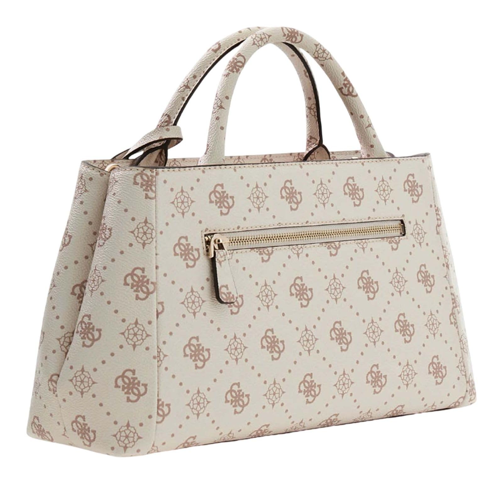GUESS borsetta borsa a tracolla Carrie Logo Girlfriend Satchel Vanilla Logo avorio