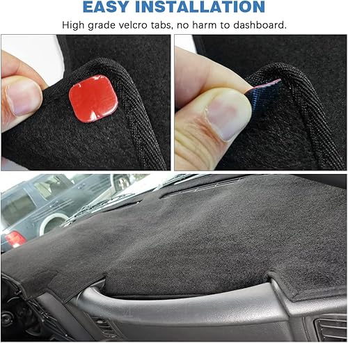 Miniatura 5 de Cubierta de tablero compatible con Silverado 1500 2500 3500 GMC Sierra Pickup 2000-2006 Avalanche Tahoe Suburban GMC Yukon 1999-2006, alfombra negra