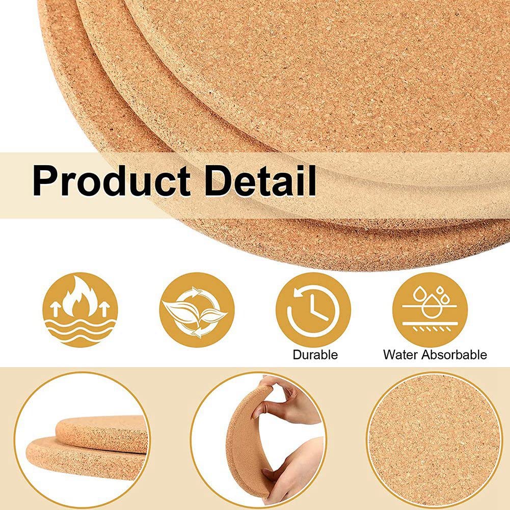 Paquete de 16 Posavasos de Corcho Grueso salvamanteles de Corcho para Platos Calientes y ollas Calientes, Resistentes al, multifuncionales, Almohadillas Calientes