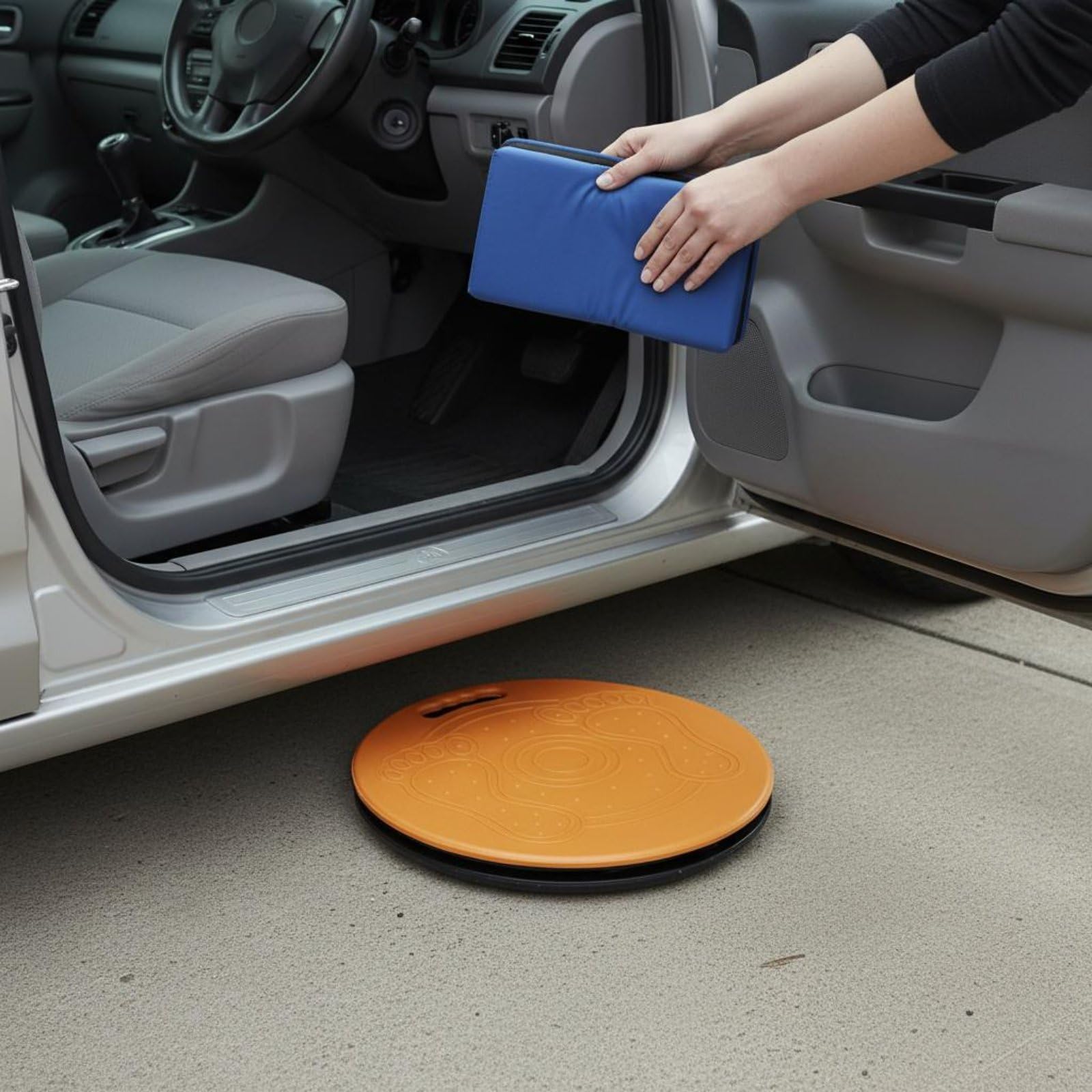 B Baosity Tabla de Transferencia para Pacientes Disco Giratorio Antideslizante Dispositivo con Asa de Transporte Base Estable Fabricada en Materiales Robustos