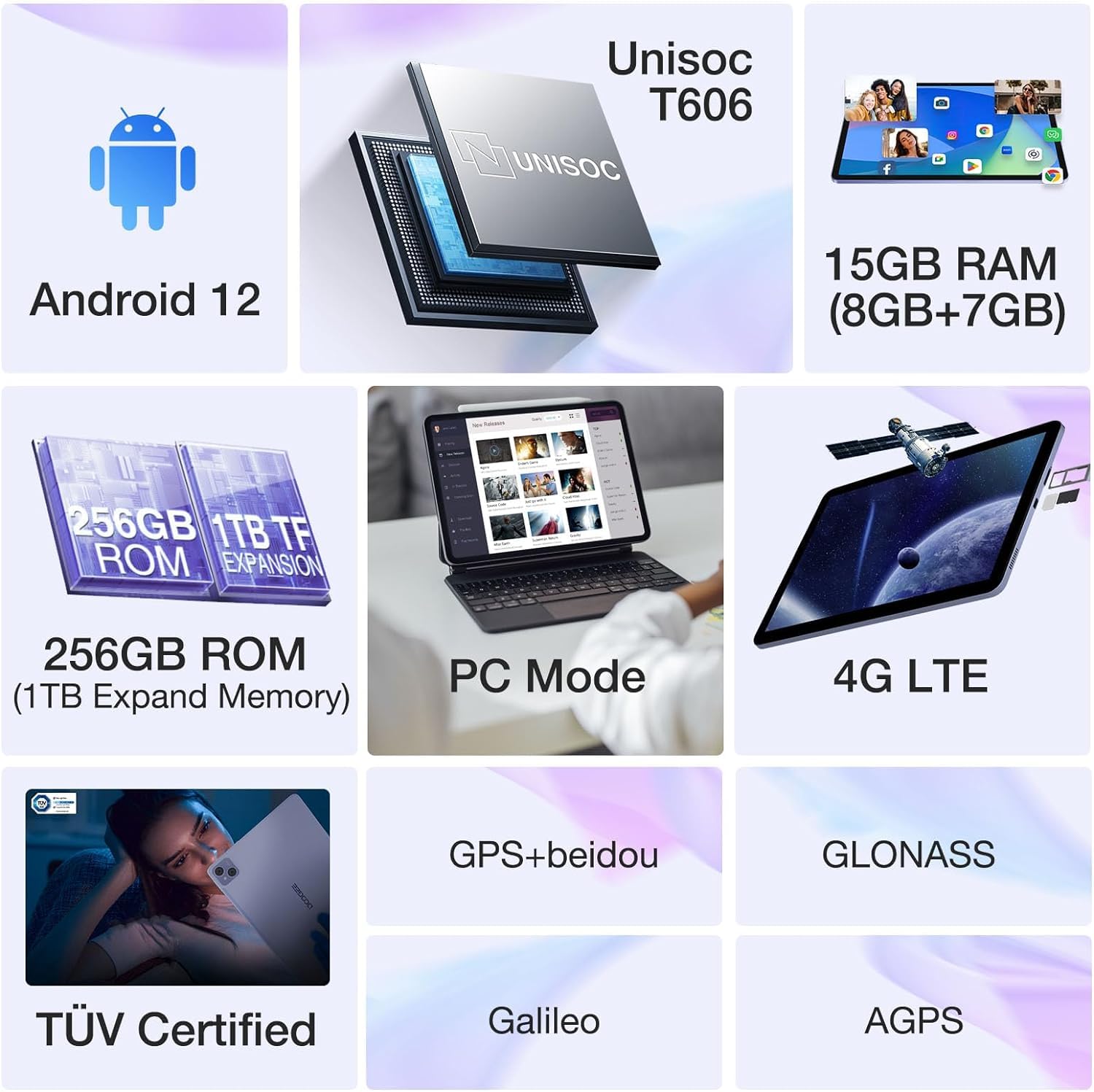 DOOGEE T10 Pro Touch Tablet with 10.1 Inch Stylus Pen 15GB RAM +