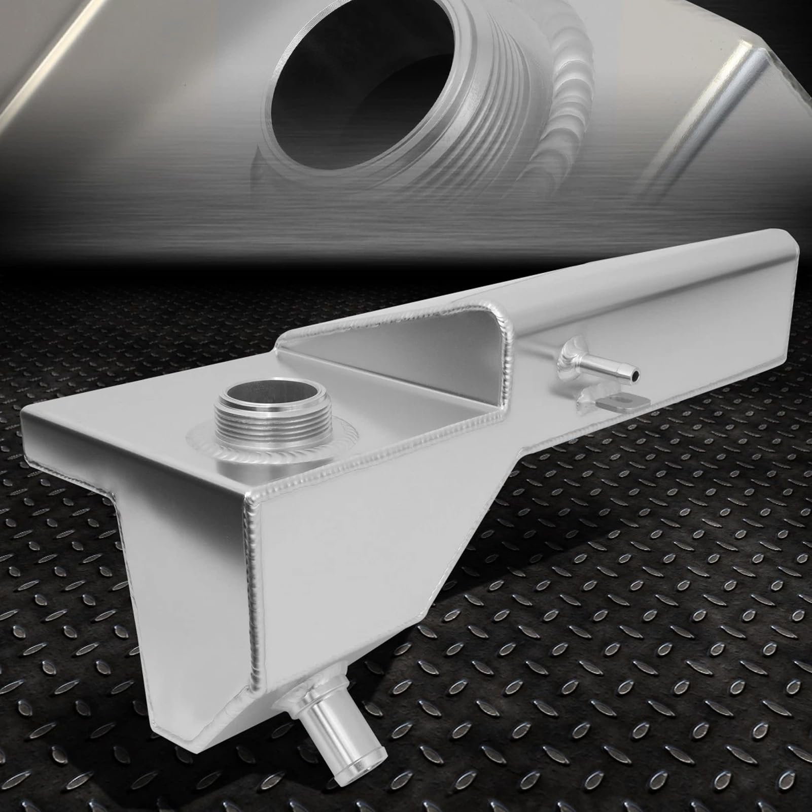 Aluminiowy Zbiornik Przelewowy Płynu Chłodzącego Zbiornik Wyrównawczy Chłodnicy o Wysokiej Wytrzymałości do GT V8 Silver