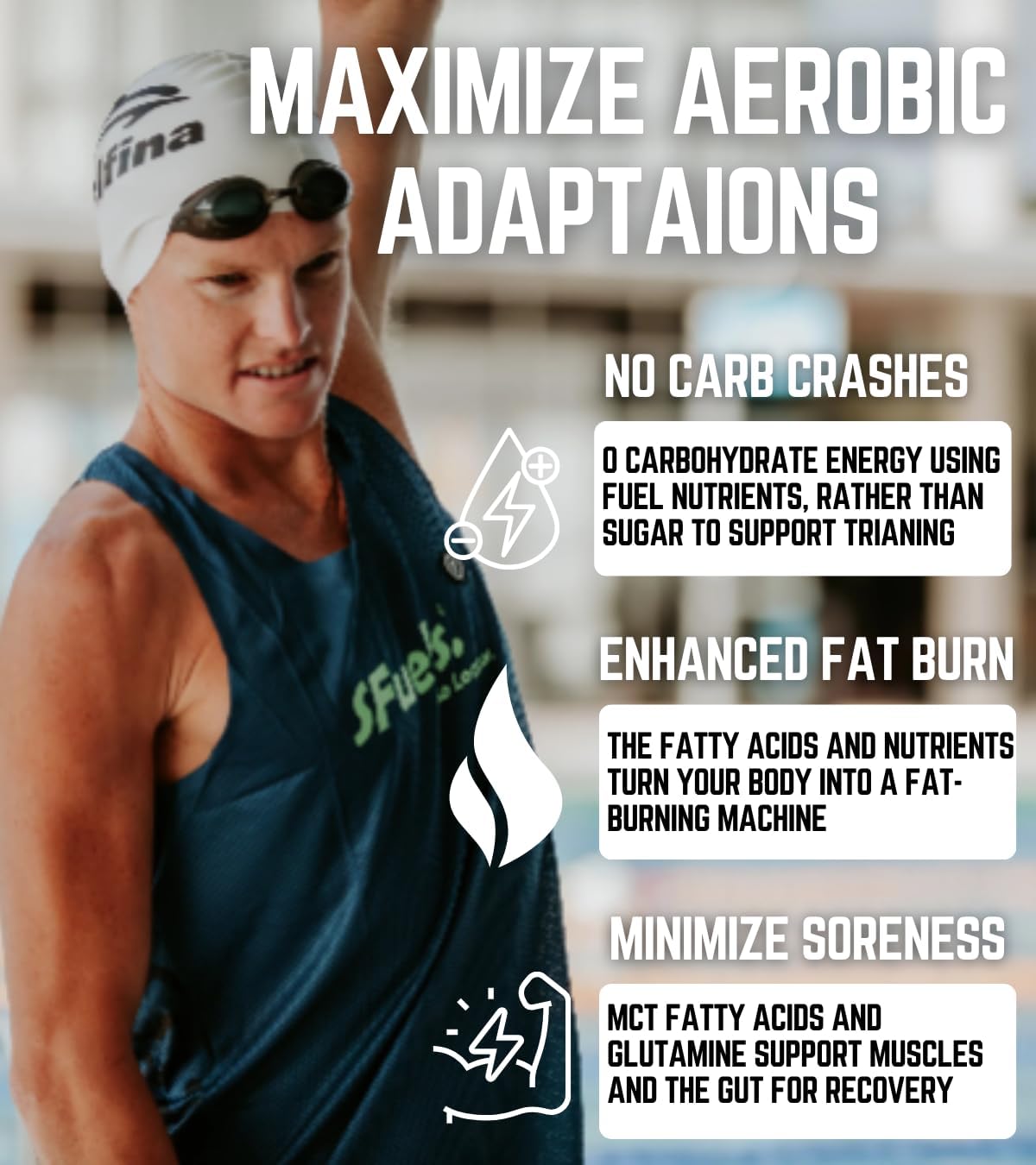 SFuels. Pre-Workout Electrolyte Drink Mix for Aerobics – Low Carb Endurance Fuel– Sugar-Free Sports, Aerobic Base Development, Electrolyte Hydration Powder – 20 Servings (Pomegranate Acai)
