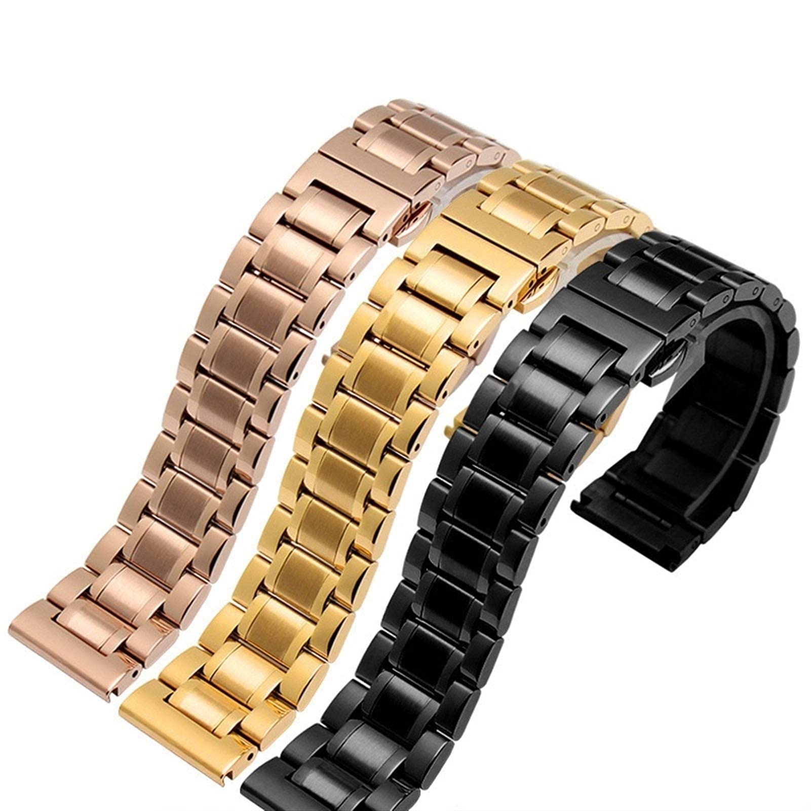 Bracelet de montre en acier inoxydable massif et durable
