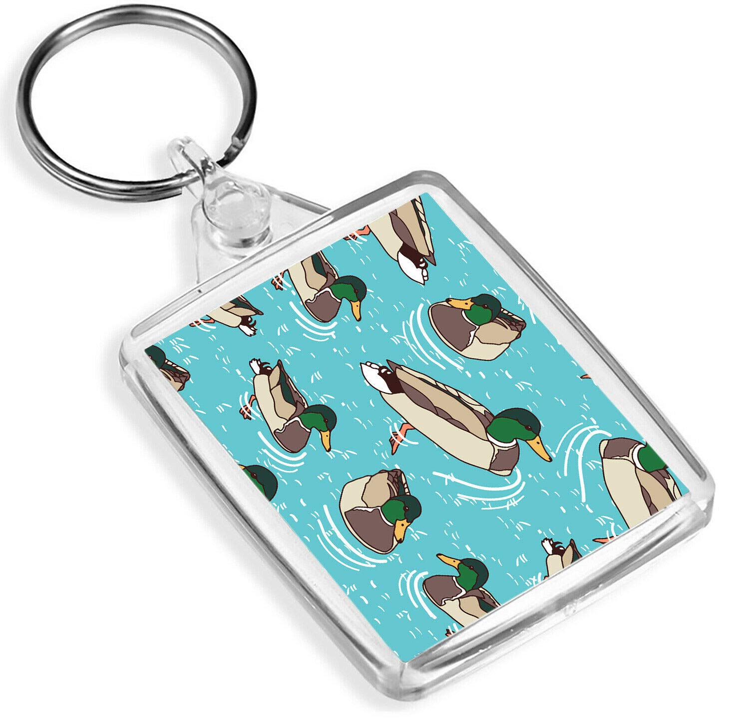 Destination Vinyl Keyrings Unisex Multi Mallard Ducks Keyring Bird Pond Lake Nature Wildlife Duck Keyring #13123
