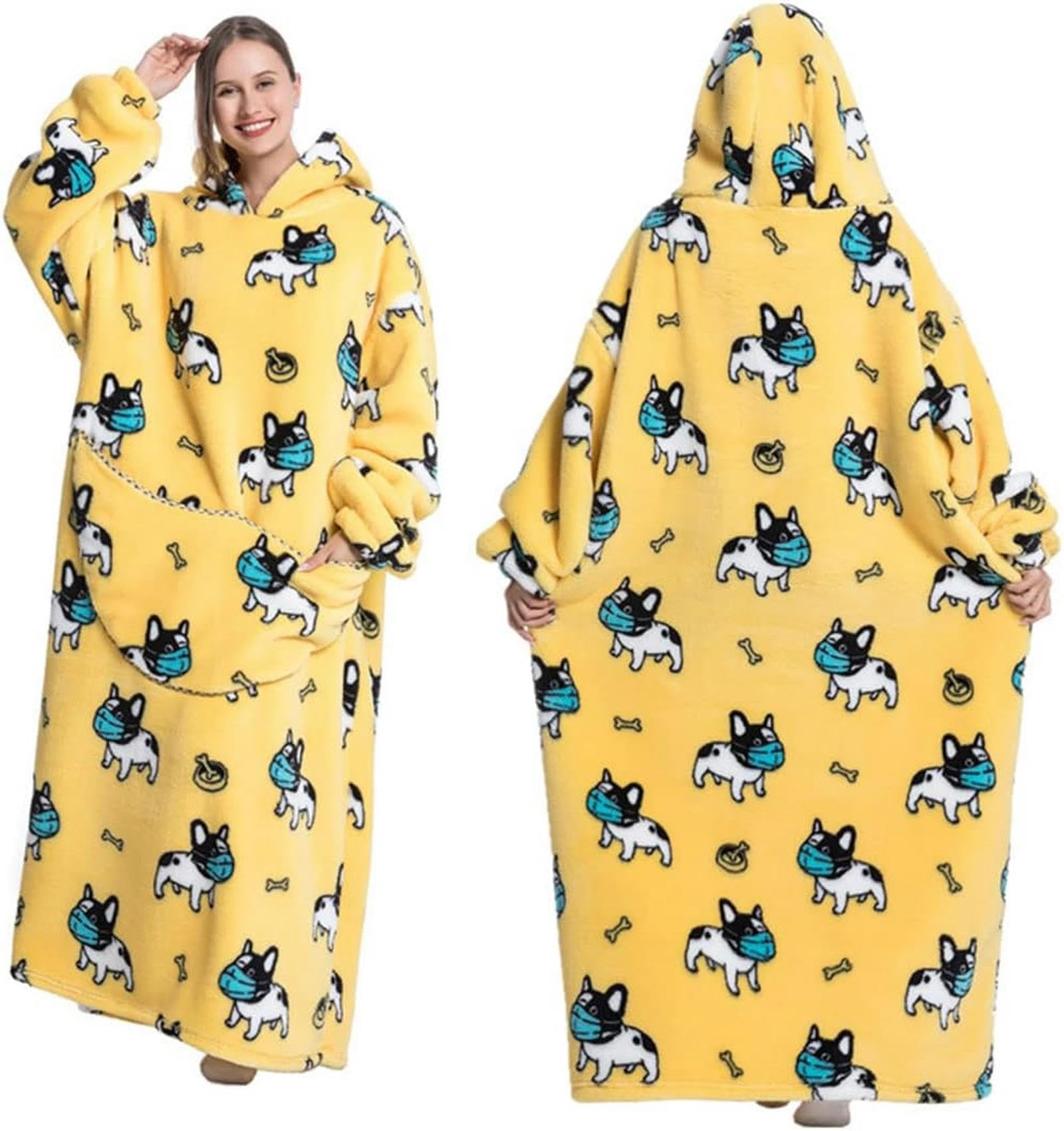 Cozy Noxxiez hoodie-deken met capuchon sushi - oversized draagbare