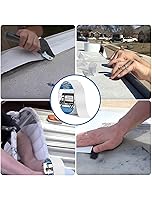 Vista 5 de E-SDS Cinta de techo para RV, 2 pulgadas x 50 pies, cinta selladora blanca para vehículos recreativos, cinta de reparación de fugas UV y resistente