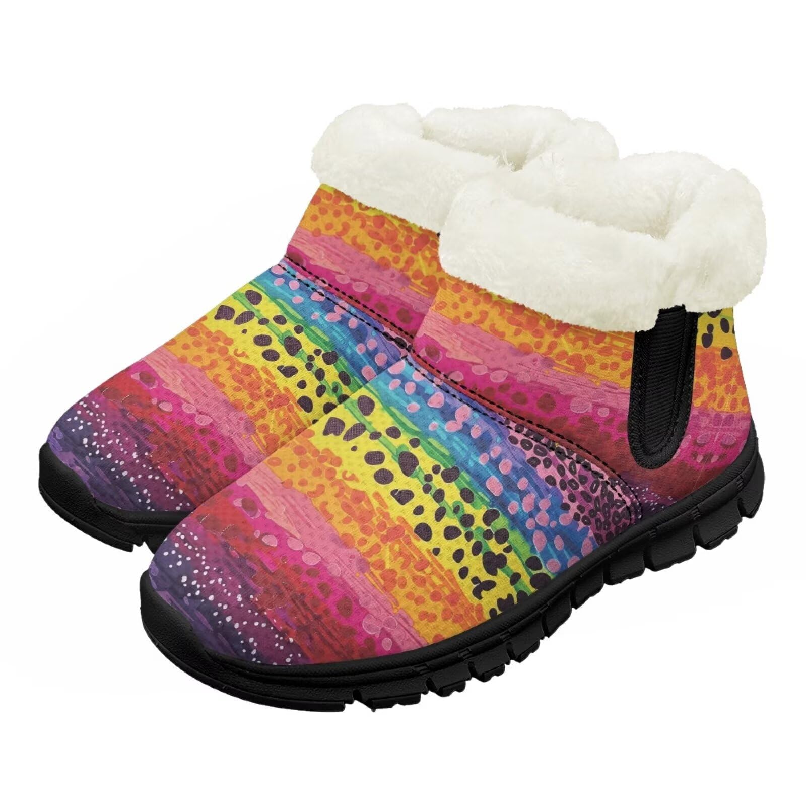 Snow Boots Kids Girls Boys Insulated Warm Fur Lined Waterproof Lightweight Slip Resistant Winter Boots