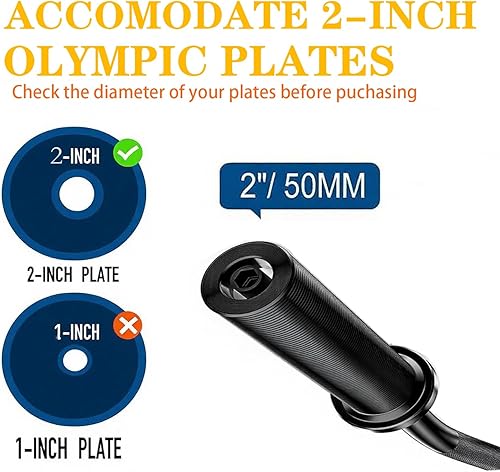 Miniatura 3 de Olympic EZ - Barra de barra de entrenamiento de fuerza de 47 pulgadas para levantamiento de pesas, empujes de cadera, bíceps, tríceps, ejercicio