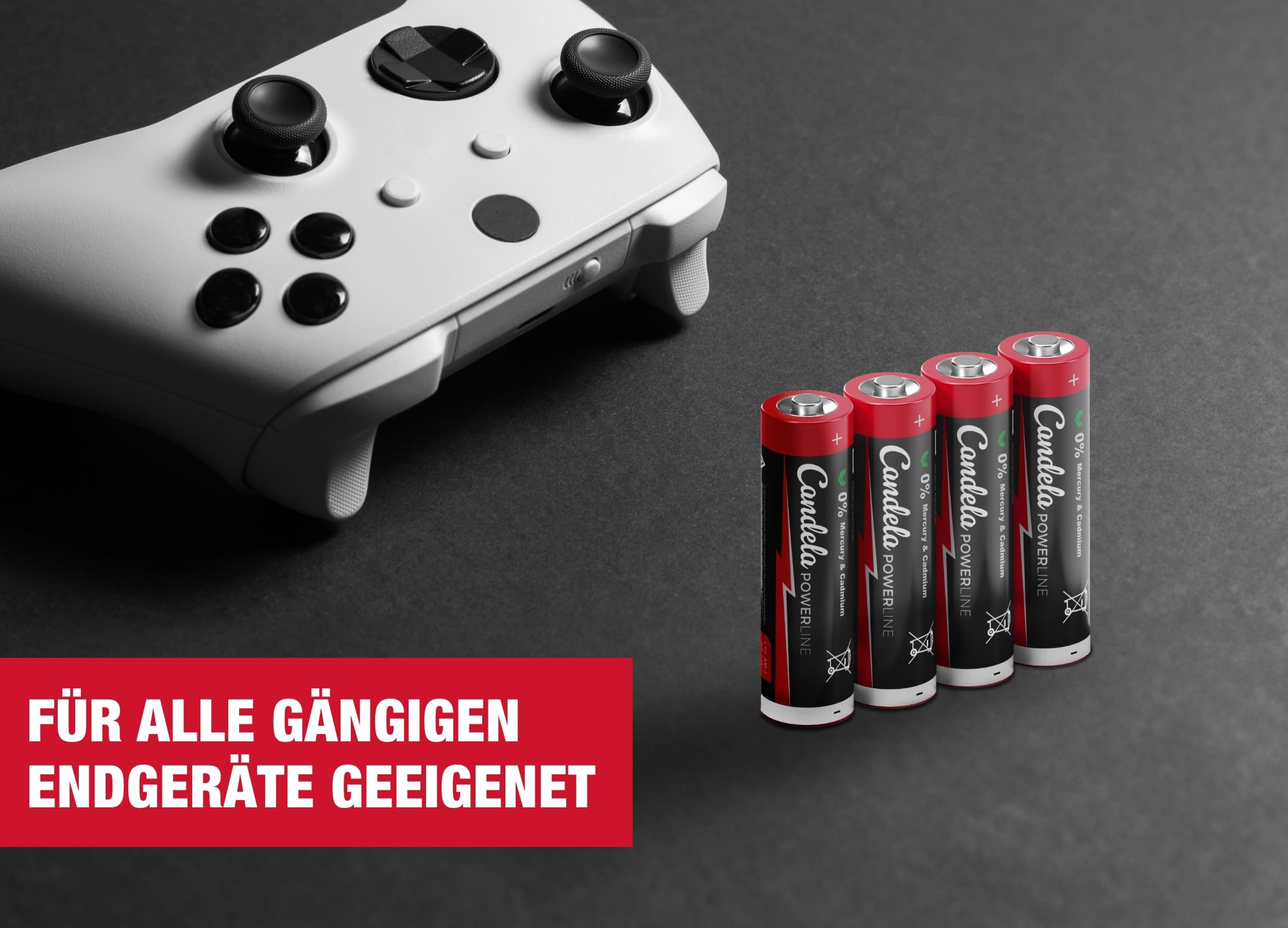 Candela Powerline Batterien AA 400er Pack, 1,5V Leistungsstark und langlebig, AA (LR6) Batterie für Haushalt und Büro