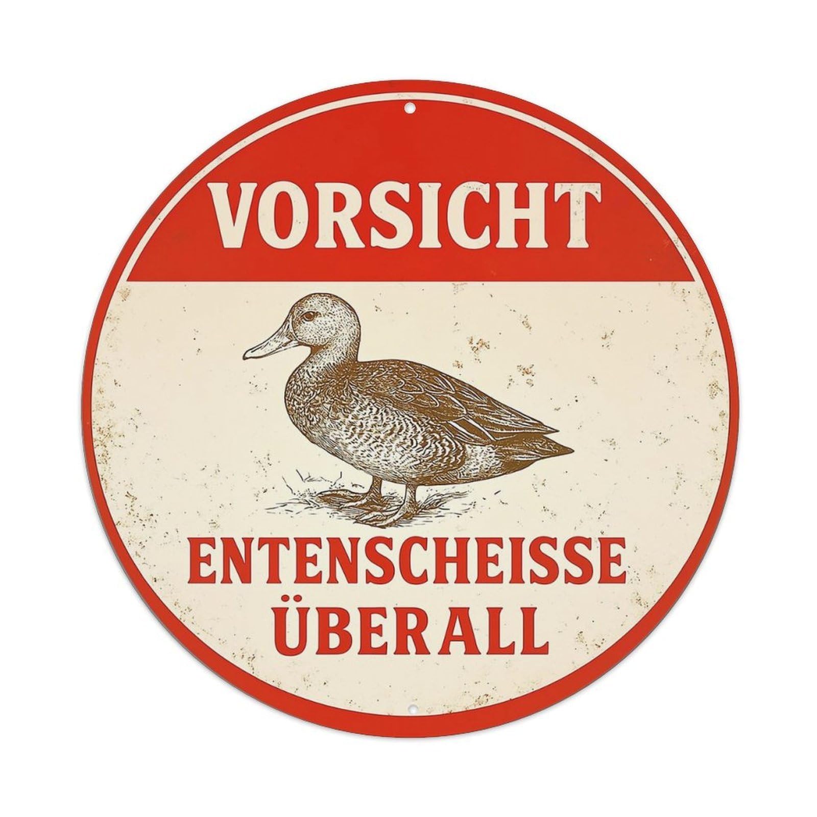Vintage Duck Warning Sign Design Tin Sign Metal Poster Vintage Metal Signs for Home Man Cave Bar Cafe Kitchen laundry room Wall Decorations 8x8 inches