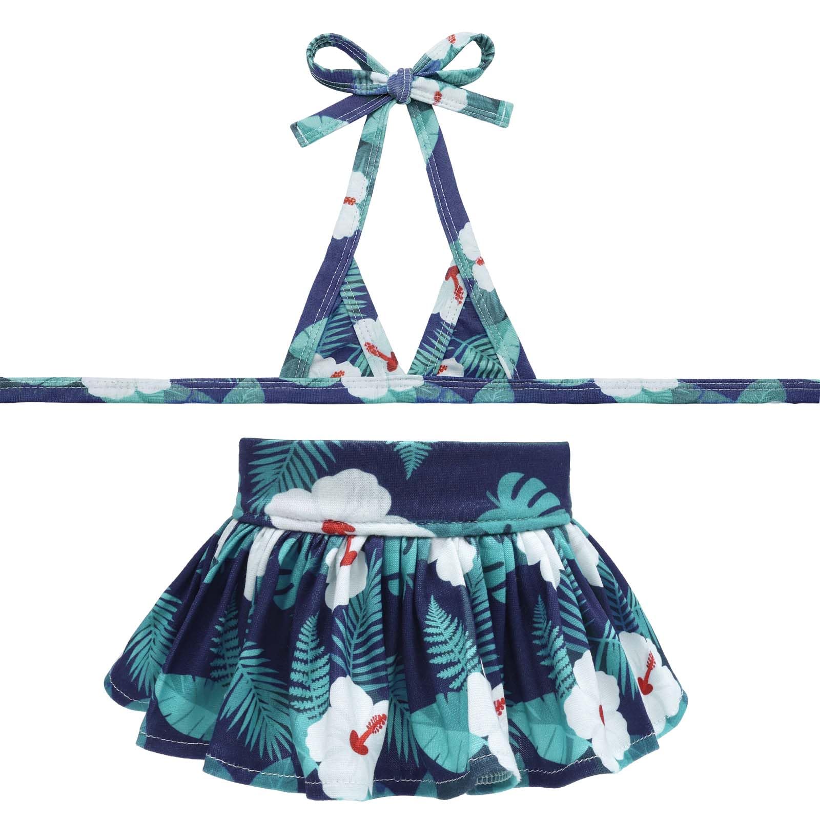 CuteBone Dog Bikini Dress, Stylish Swimsuit Costume for Small Dogs, Comfortable &amp; Adjustable Puppy Bathing Suit, Soft Outfit Pet Apparel for Beach, Pool and Summer Fun DB47L
