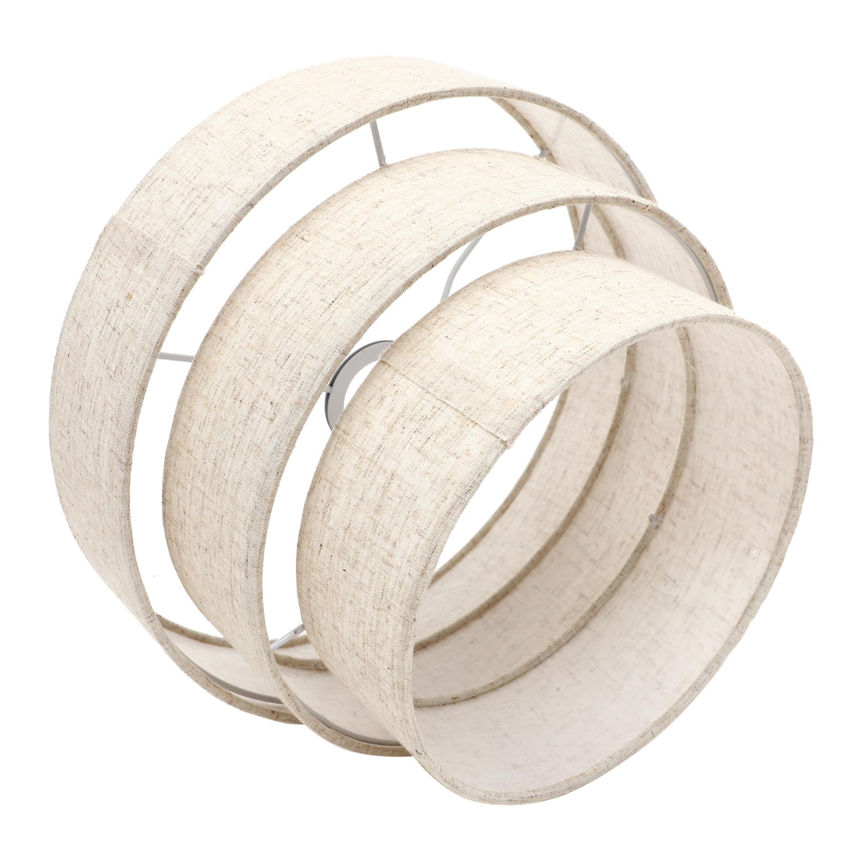 Angoily Abat-jour à Plusieurs Niveaux en Lin Amovible pour Lampadaire, Abat-jour Extra Large, Abat-jour à 3 Couches, Diffuseur Lumineux Intérieur, Remplacement Déco Vintage,